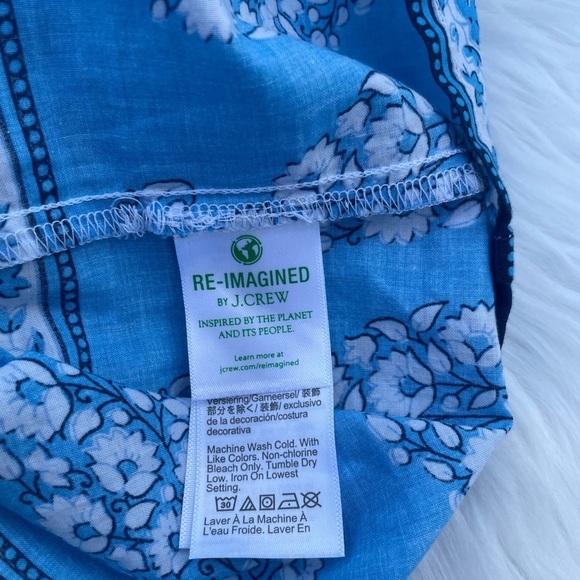 J. Crew - block print artist blouse - size medium - Picture 10 of 11